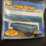 Teal Tinsel Fringe Garland, 20" x 15" Perfect For Tables & Walls