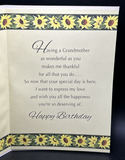 Happy Birthday Grandmother Greeting Card w/Envelope
