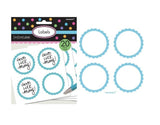 Scalloped Paper Labels, Robin's Egg Blue, 20pk