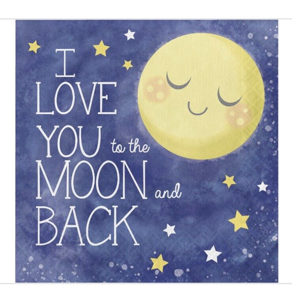 To the Moon & Back Lunch Napkins, 20pk