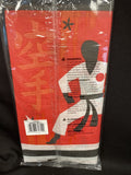 Red and Black Disposable Karate Party Table Cloth 54x 102”