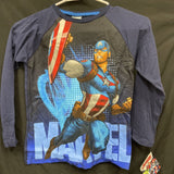 Captain America Graphic Kids Pajama Long Sleeve Pants Set Size 6