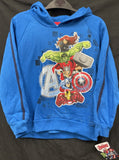 Marvel Avengers Heroes Kids Blue Hoodie Size 10