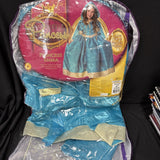 Blue and Gold Fairytale Princess Deluxe Girl's Dress Costume Size Small 4-64