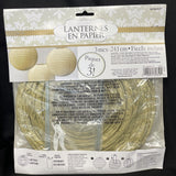 GOLD PAPER LANTERNS (3) ~ Birthday Wedding Baby Shower Party Supplies Decoration