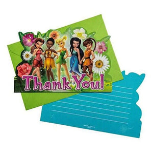 Tinker Bell Fairies Thank You Cards & Seals 8ct