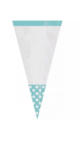 Robin Egg Blue Candy Buffet Polka Dot Bags 10Ct