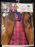 Cowgirl Printed Girls Child Country Western Halloween Costume T-Shirt-S 4-64