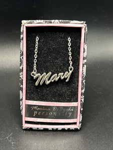 Marina DeBuchi "Mary" Necklace Silver Plated 15 +3 extender NEW