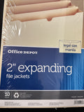 Office Depot Brand Manila File Jackets, 2" Expansion, Legal Size 10Ct 1