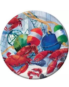 Seafood Celebration 7 Inch Plates 8 Pack Nautical Cruise Party Birthday