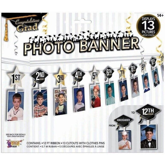 Congratulations Grad Photo Banner 12 Ft With 13 Pictures