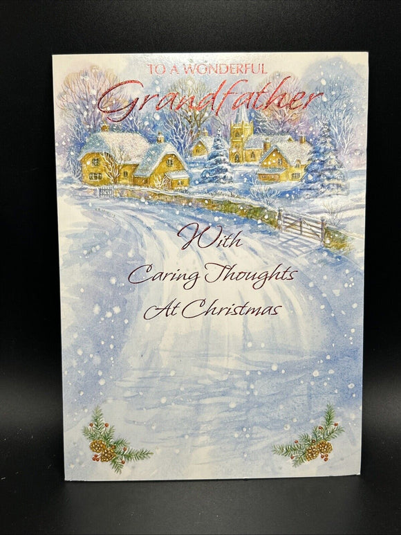 Merry Christmas Grandfather Greeting Card w/Envelope