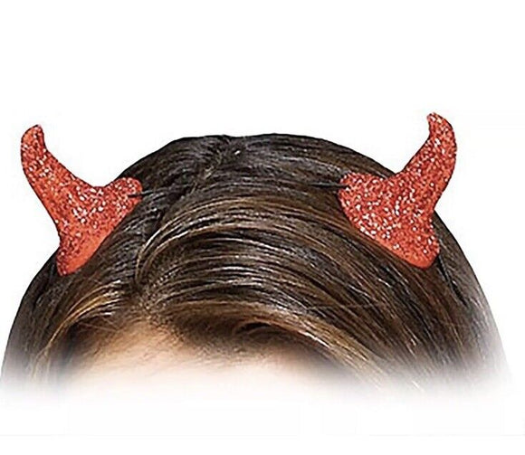 Red Glitter Devil Horns Monster Animal Fancy Dress Halloween Costume Accessory