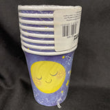 To the Moon and Back Stars Night Sky Space Baby Shower Party 9 oz. Paper Cups