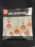 Hanging Pumpkins and Ghosts Swirl Decorations