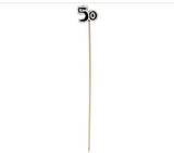 Cake Candles on a Stick - 50 Yrs 6/pkg Birthday Or Anniversary