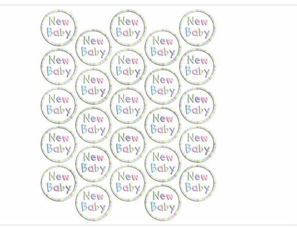 New Baby Sticker Seals Holographic great for Envelopes 25 Pieces