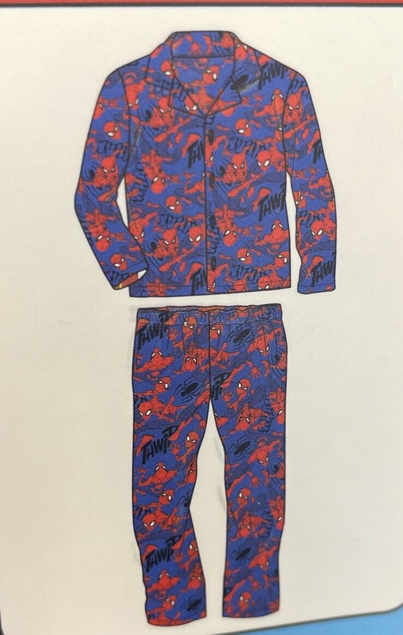 Spiderman Boys Flannel Pajama Set Size 4