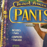 Mens Arabian Egyptian Sultan Desert Prince Blue Pants Costume Fits Up To 34”2