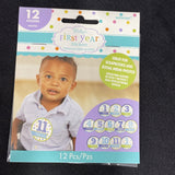 Baby's Boys First Year Stickers - 12pcs Great for Scrapbooking