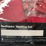 Spirit Halloween Adult Beetlejuice Burgandy Wedding Suit Size Large