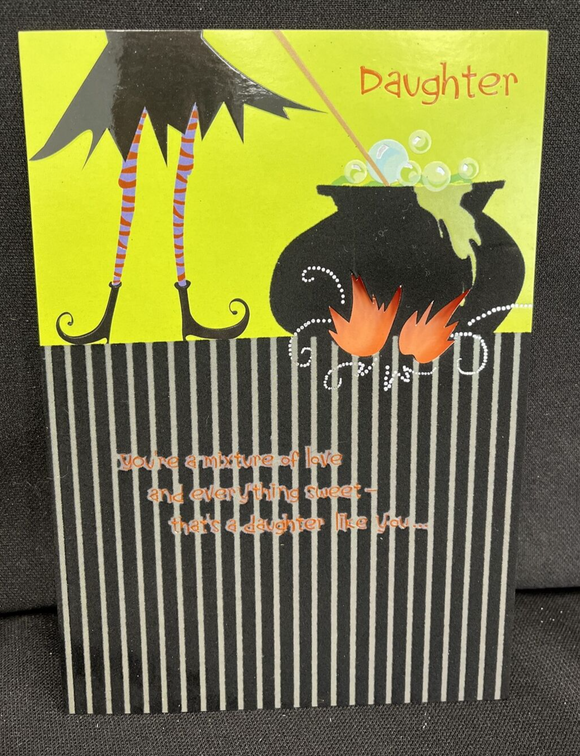 Happy Halloween Daughter Greeting Card w/Envelope