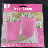 Amscan Paper Popcorn Boxes- 5.25H X 2.5W, Bright Pink, 12/Pack, 5 per Pack