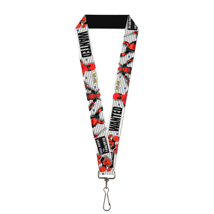 MARVEL DEADPOOL Lanyard - 1.0" - DEADPOOL WANTED Action Poses- WDP038