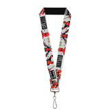 MARVEL DEADPOOL Lanyard - 1.0" - DEADPOOL WANTED Action Poses- WDP038