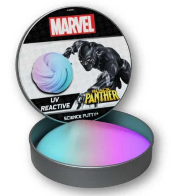 Marvel Heros UV Reactive Black Panther Science Putty