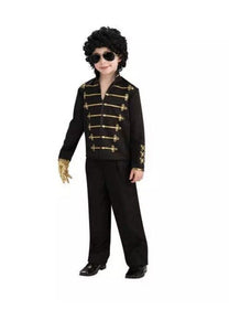 Micheal Jackson Child Military Jacket - Black Size S 4-6