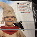 Scarecrow Patch Bird Crow Brown Oz Wizard Halloween Child Costume Size S 4-64