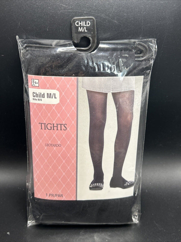 Girls' Tights Children's Size M/L Black