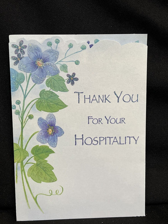 Thank you For Your Hospitality Greeting Card w/Envelope