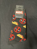 Marvel Deadpool Taco Crew Socks Fits Shoe Size 7-110