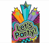 Totally 80's Party Supplies Invitations w/ envelopes, seals, save the date 8ct.