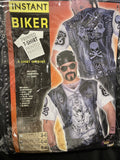 Forum Novelties Instant Biker T-shirt Costume Adult Size Large Chest Size 42-44