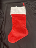Red Lettered S Plush Satin Christmas Stocking New With Tags3
