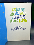 Grandpa (Various Names) Father's Day Greeting Card w/Envelope1
