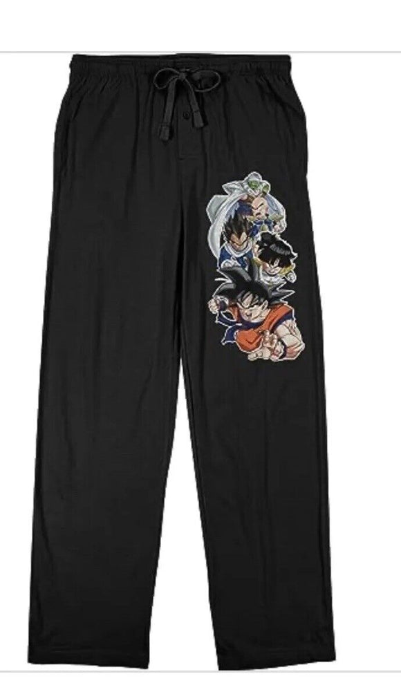 Dragonball Z Piccolo, Krillin, Vegeta, Gohan, and Goku Mens Sleep Pants XLarge