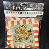 Pirates Map Joint Happy Birthday Banner 8.5 Ft