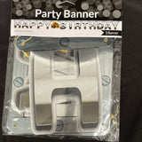 Construction Zone Happy Birthday Jointed Banner 8’ foot Sign tractor