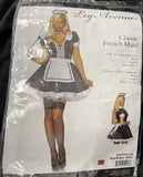Classic French Maid Costume Costume Halloween Fancy Dress Size Small