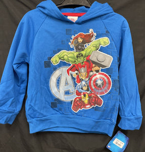 Marvel Avengers Heroes Kids Blue Hoodie Size 6