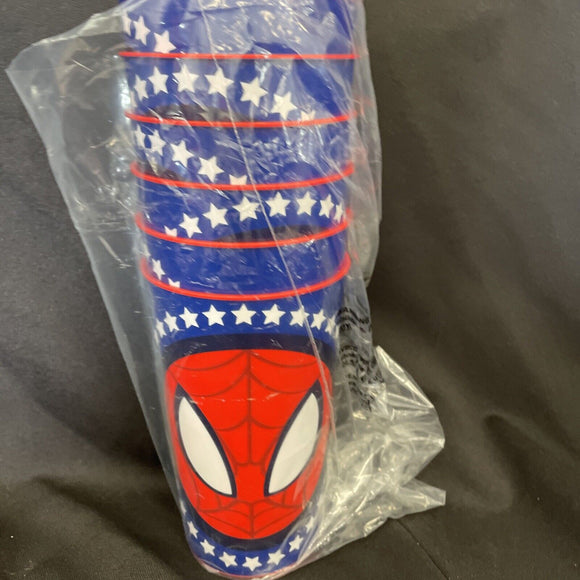 Spiderman  Red/White/Blue 18 oz. Plastic Cups Party Favor, Cups Set of 6  NEW Marvel