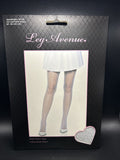 Leg Avenue Glitter Fishnet Tights White OS 9012A