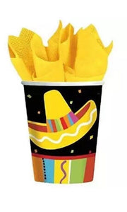 Fiesta Fun Cinco de Mayo Mexican Theme Party 9 oz. Paper Cups