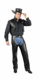 Men's Chaps & Vest-Faux Leather Adult Black Medium 0