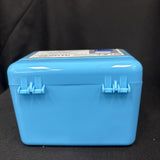 TEAL PLASTIC 3x5” INDEX CARD FILE BOX Sure Grip Lock Card Slot Top2